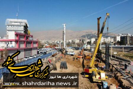 پیشرفت عمرانی 50 درصدی زیرگذر شهید پیشرو شیراز