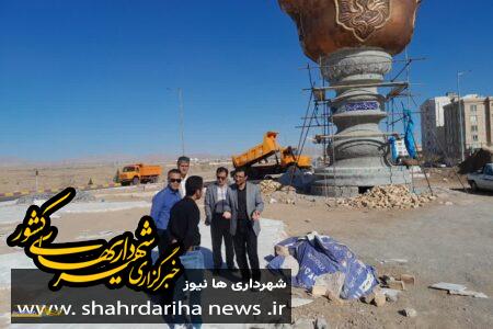 بازدید میدانی شهردار قاین و مدیران شهری از میدان یاقوت سرخ