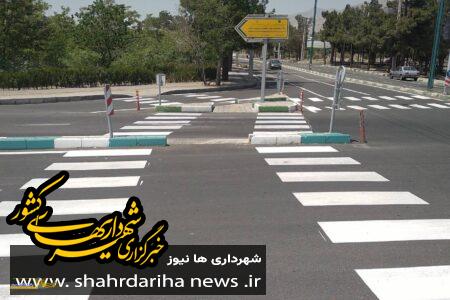 خط کشی معابر ناحیه چهار منطقه۲۲ تهران