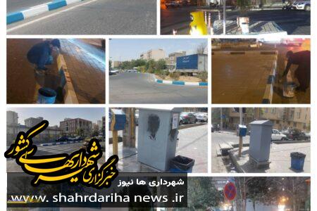 پاکسازی ۲ هزار مترمربع جداره ها و عناصر شهری در منطقه ۲۱ تهران
