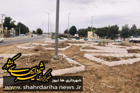 عملیات بهسازی میدان ولیعصر (عج) شهر قاین