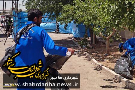 خدمات رسانی شهرداری منطقه22 تهران در حرم مطهر