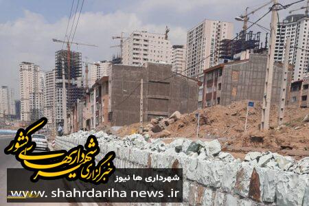 شروع عملیات دیوار محافظ دو معبر شهرک الهیه غرب تهران