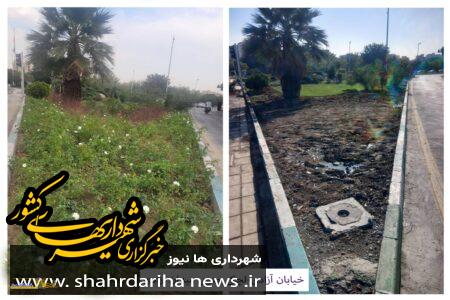 سرزندگی معابر منطقه ۹ تهران با انواع گل‎ها و درختچه ‎های فصلی