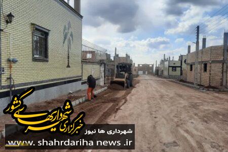 جدول گذاری و کانیوگذاری شهرک مسکونی مهر کوهپایه