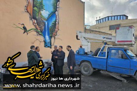 آغاز عملیات زیباسازی جداره های شهری گلپایگان
