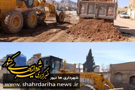 تداوم عملیات احداث خیابان امام علی(ع) در شهرضا