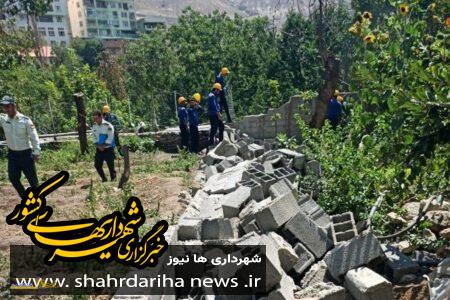 رفع خلاف بناهای بدون پروانه و غیر مجاز در حریم منطقه ۲۲ تهران