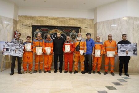 تجلیل از پاکبانان جهادگر دوران دفاع مقدس ۱۲ روزه