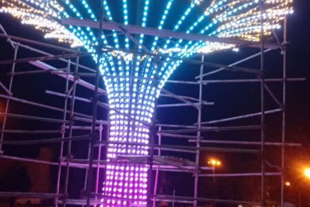 نصب المان نوری میدان دفاع مقدس کوهپایه