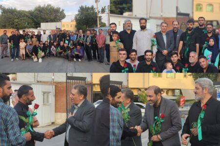 برگزاری مراسم استقبال از خادمان نذر حسینی شهرداری گلپایگان