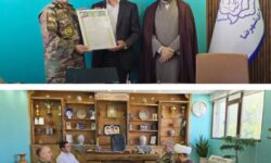 دیدار فرمانده گروه ۲۲ توپخانه ارتش با شهردار شهرضا