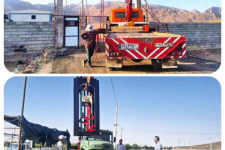 نصب المان میدان عاشورا و تابلو پایانه مسافربری در آباده طشک