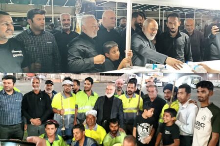 بازدید شبانه استاندار خوزستان و معاونین از روند فعالیت خدمات شهری ستاد اربعین در مرز شلمچه