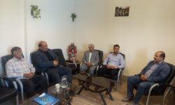 دیدار شهردار و شورای شهر فرسفج با مدیر بنیاد مسکن تویسرکان