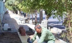 پیشرفت نوسازی پیادهروی کمربندی جنوبی مراغه به ۵۰ درصد رسید