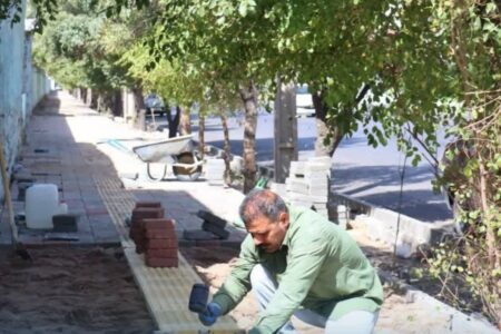 پیشرفت نوسازی پیاده‌روی کمربندی جنوبی مراغه به ۵۰ درصد رسید