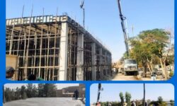  پیشرفت عملیات اجرایی پروژه سالن گلزار شهدای خالدآباد