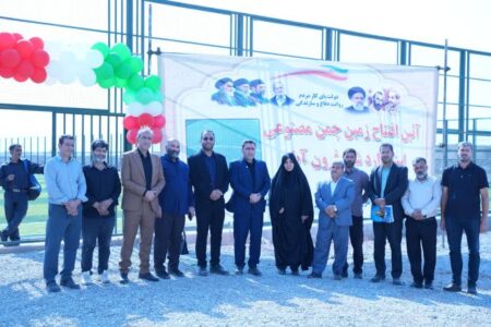 زمین چمن مصنوعی شهر فرون آباد با حضور استاندار تهران افتتاح شد